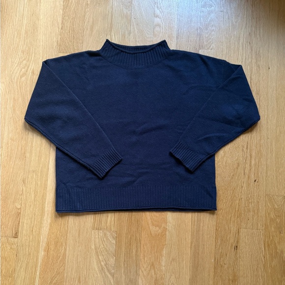TOAST cashmere and wool blend sweater with high collar, size medium, worn once. - Picture 1 of 5